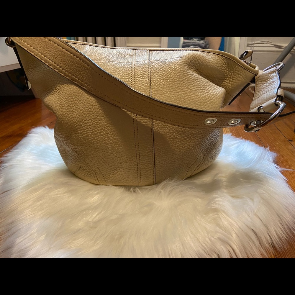 Coach tan leather purse